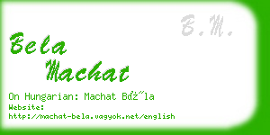 bela machat business card